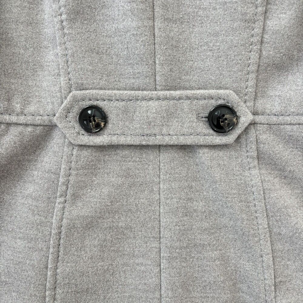 H&M Womens Gray Double Breasted Peacoat Jacket Sz 8 Classic Tailored Fit Capsule - Picture 7 of 14